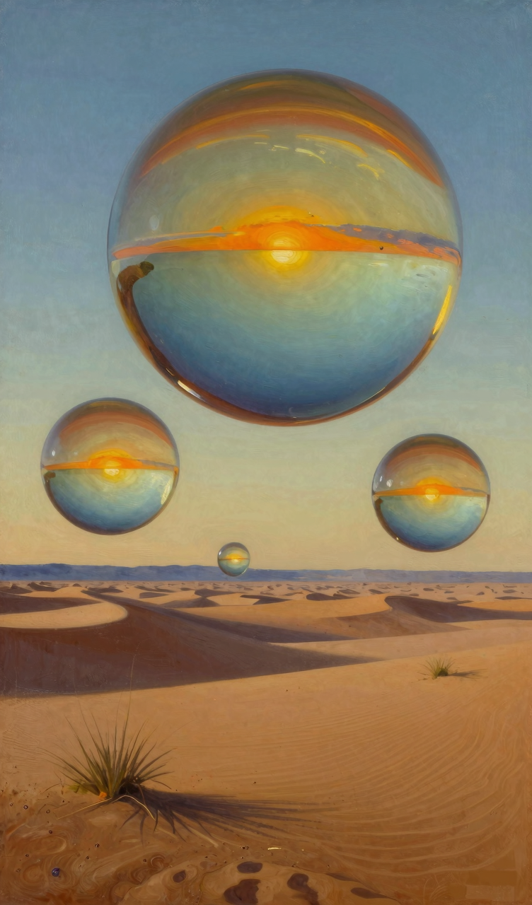 Desert landscape with...