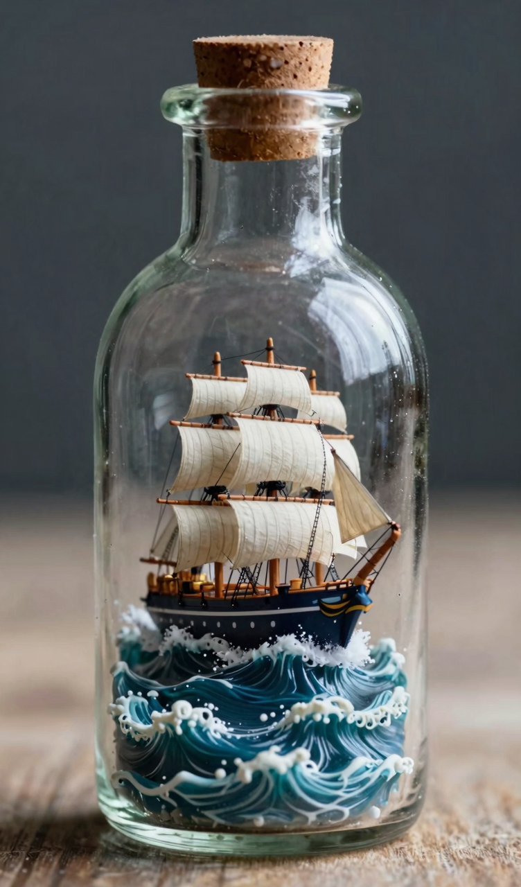 Glass bottle containing...