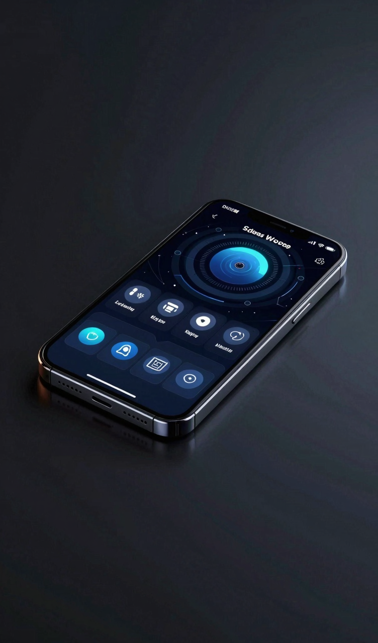 Sleek smartphone resting...