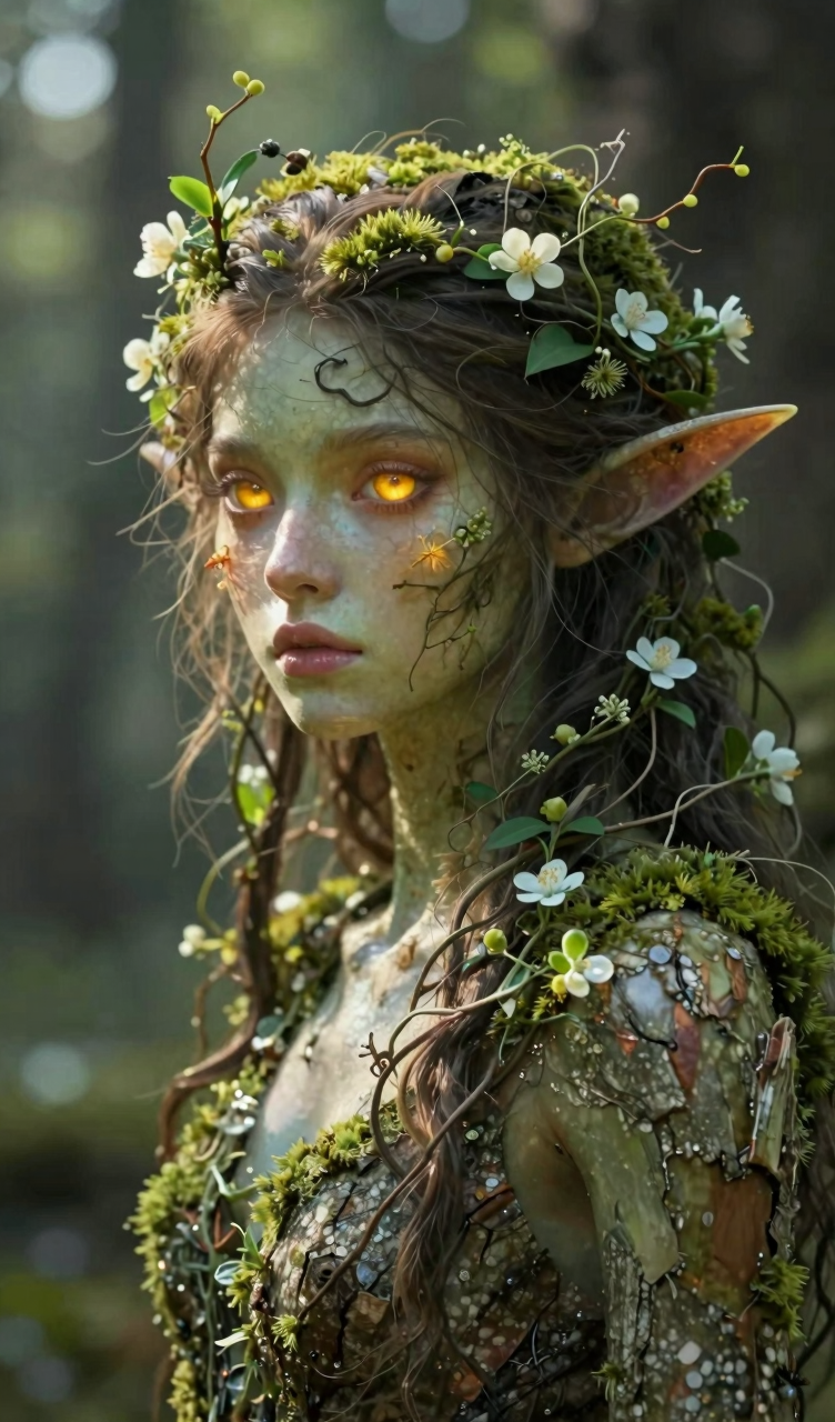 Ethereal portrait of a...